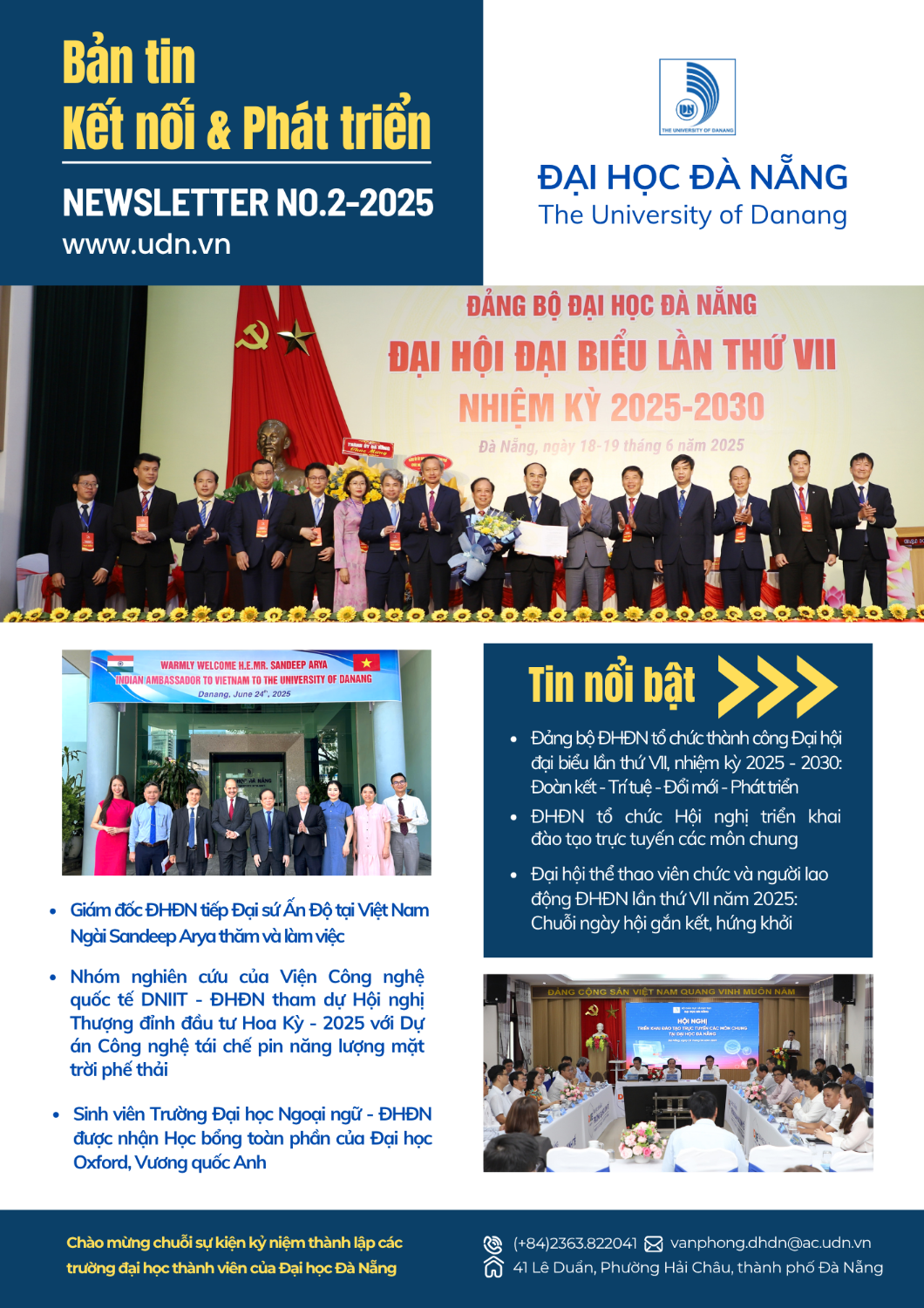 Đại học Đà Nẵng giới thiệu Bản tin-Newsletter Kết nối và Phát triển (số 2-2025)