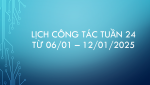 Lịch Công tác tuần 24, năm học 2024 - 2025