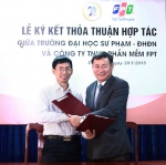 PGS. TS. Lưu Trang kí thỏa thuận hợp tác hướng nghiệp và đào tạo với ông Nguyễn Tuấn Phương