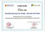 Trường Đại học Sư phạm – Đại học Đà Nẵng nhận Chứng nhận cảm ơn từ  Bộ Giáo dục và Đào tạo và Microsoft Việt Nam