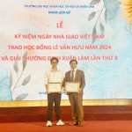 Giảng viên, sinh viên Trường Đại học Sư phạm – ĐHĐN nhận Giải thưởng sử học Đinh Xuân Lâm lần thứ VIII, năm 2024