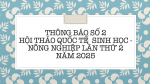 Thông báo số 2 - Hội thảo Quốc tế  Sinh học - Nông nghiệp lần thứ 2 năm 2025
