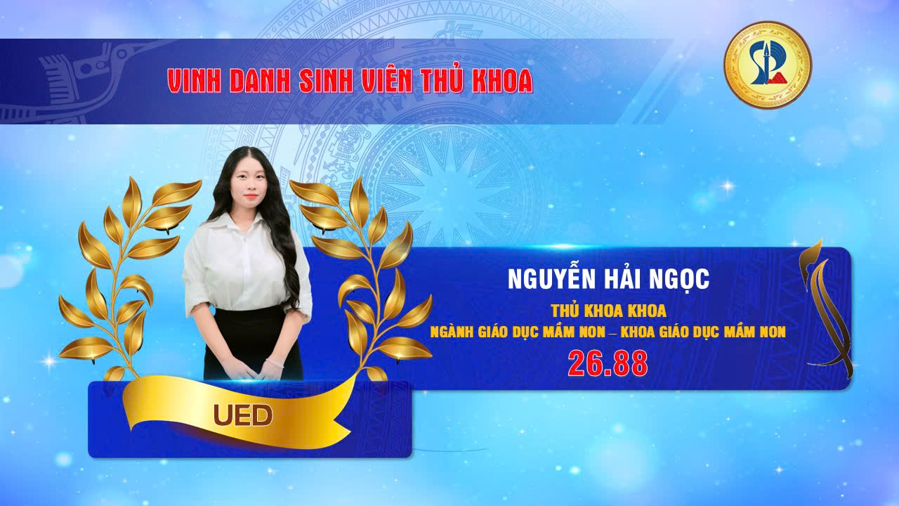 Thu khoa Khoa Giao duc Mam non Nguyen Hai Ngoc